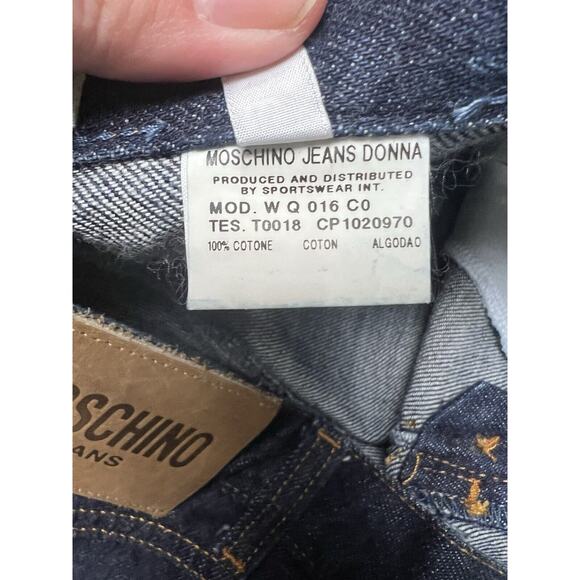 Vintage Moschino Jeans Dark Denim 100% Cotton Women’s Size 30 Italy - Picture 12 of 13